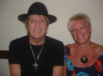 Joe Longthorne backstage with the luscious Lynne 